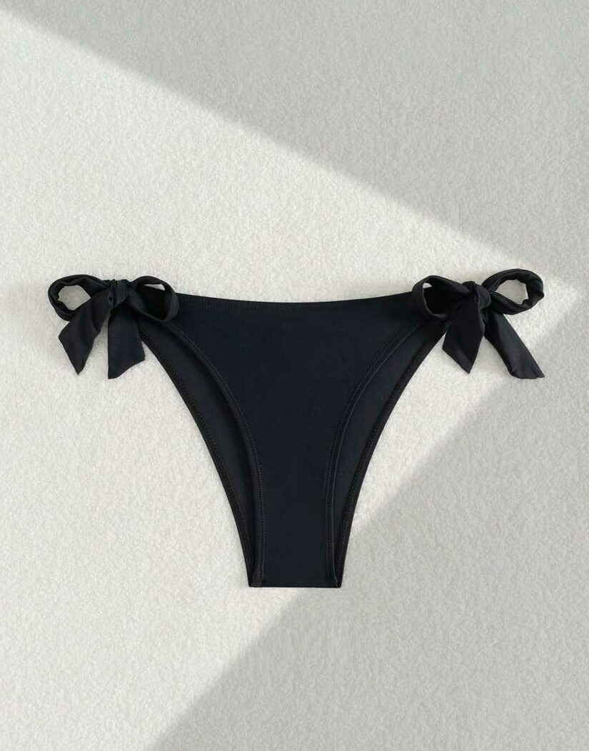 CZARNY DÓŁ OD BIKINI WIĄZANIE