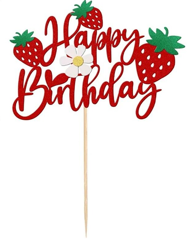 topper na tort napis happy birthday