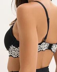 BIUSTONOSZ DAMSKI PLUS SIZE USZTYWNIANY Z ZAPIĘCIEM Z TYŁU