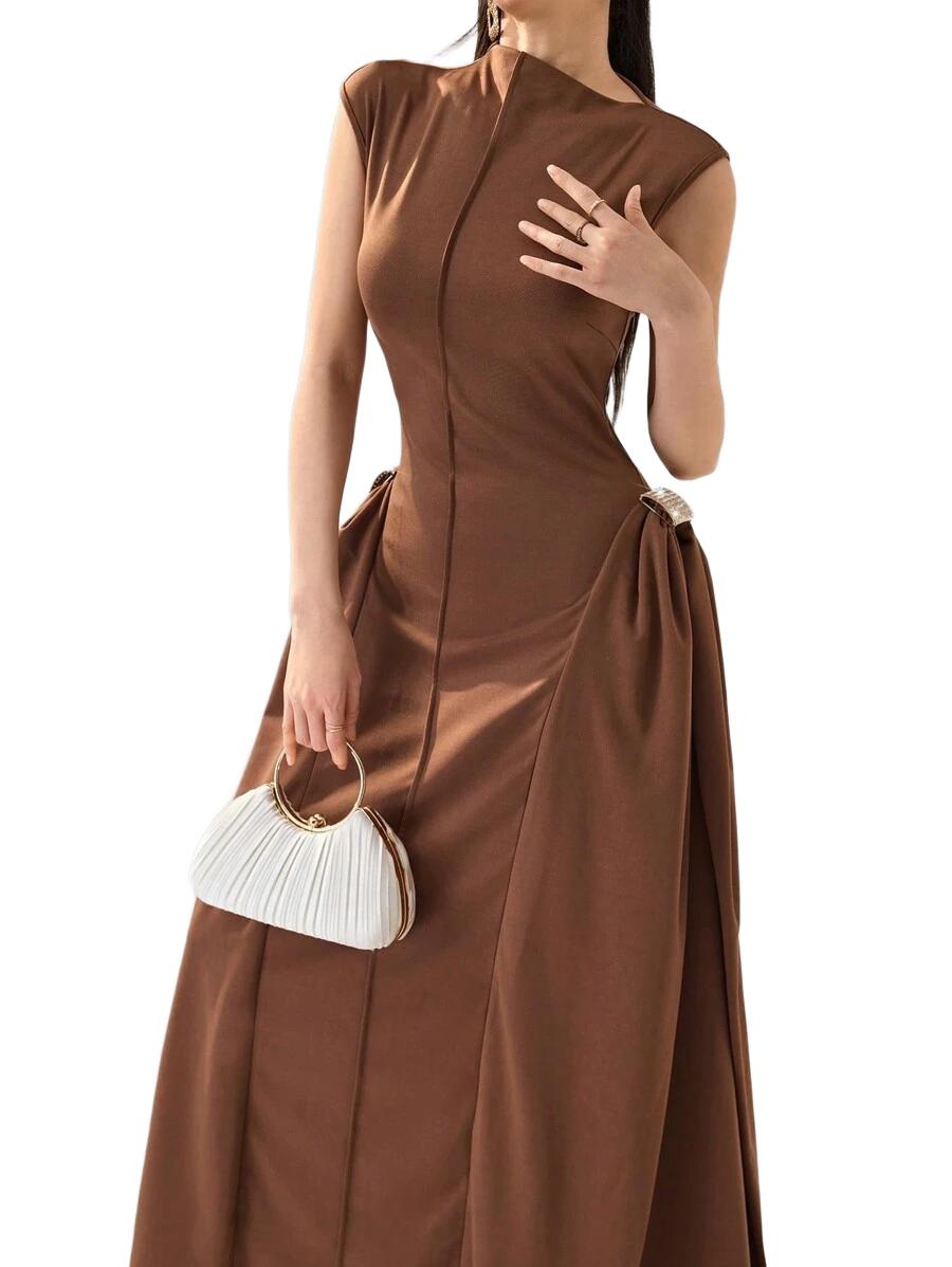 ELEGANCKA MAXI SUKIENKA NA RAMIĄCZKACH