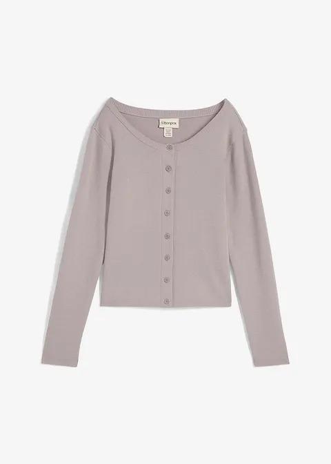 SWETER DAMSKI ROZPINANY OKRĄGŁY DEKOLT