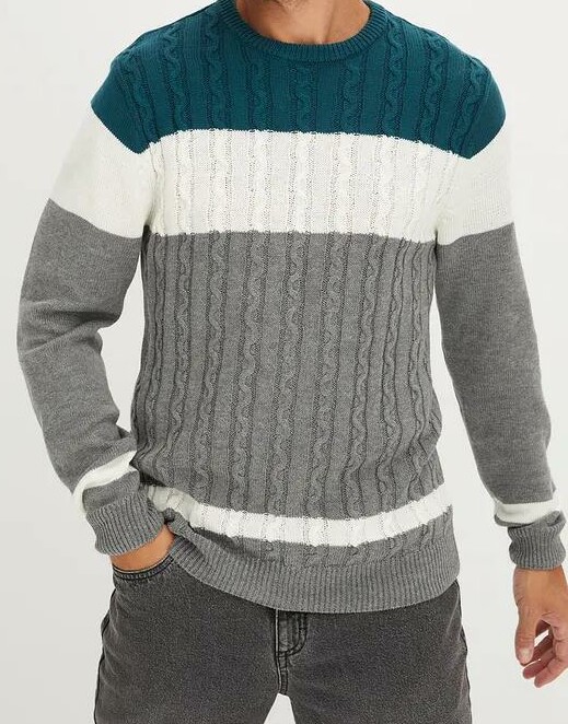 SWETER MĘSKI BEZ KAPTURA