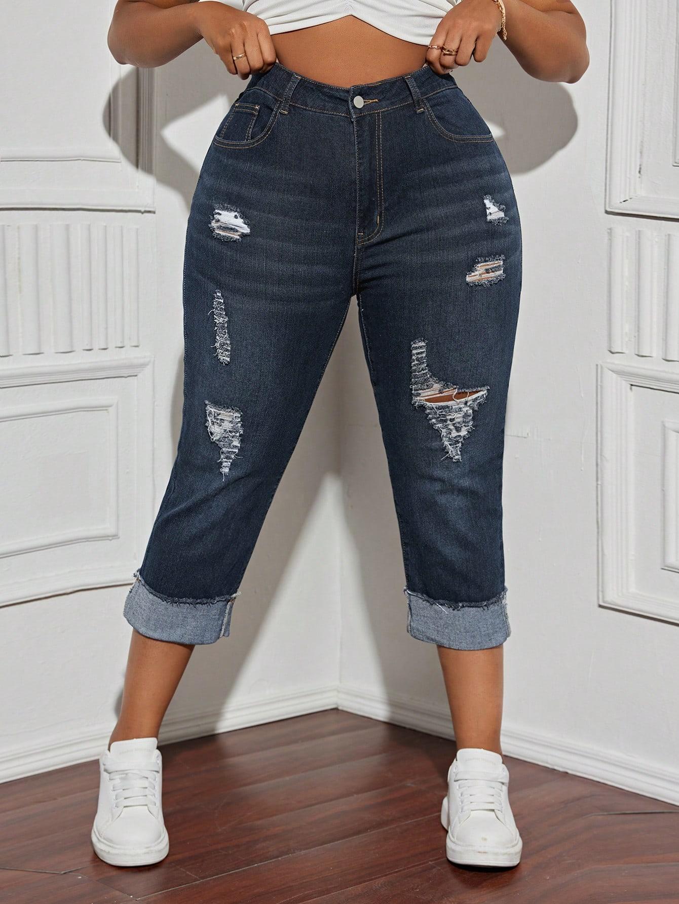 spodnie jeans 3/4 nogawka