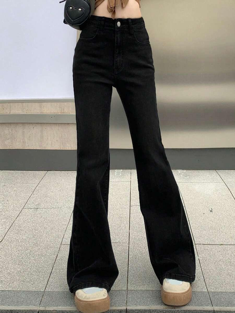 CZARNE SPODNIE JEANS