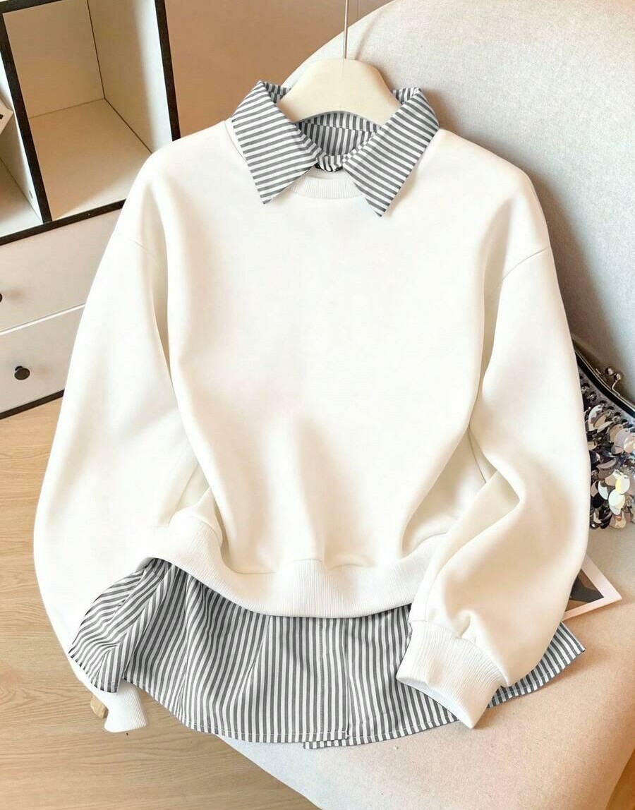 BIAŁA BLUZA ŁĄCZENIE