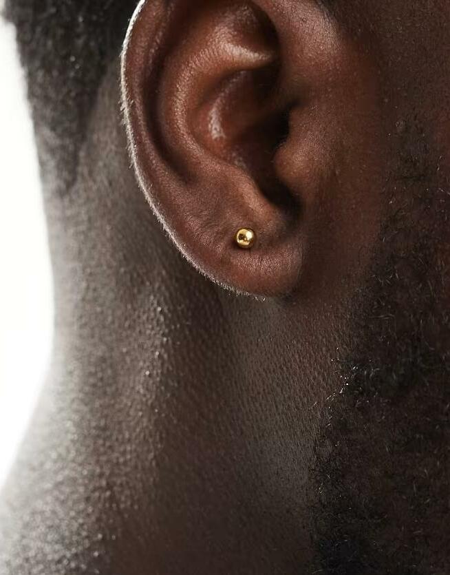 pozłacane drobne kolczyki kuleczki 4mm