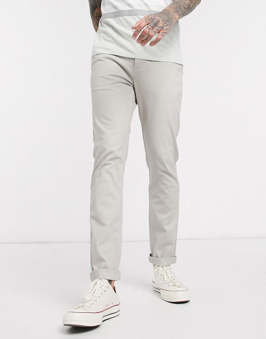 szare SPODNIE CHINO CASUAL
