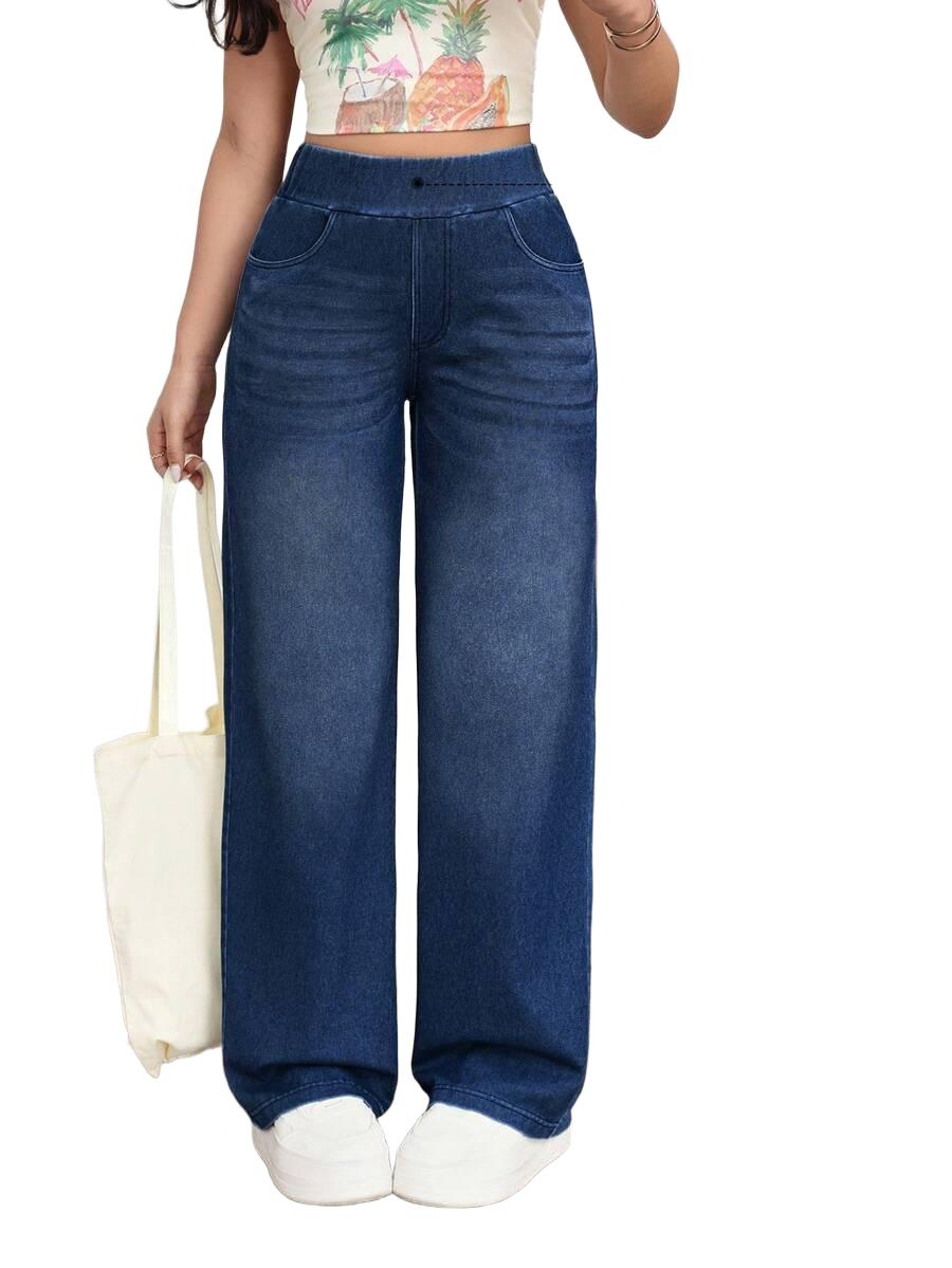 NIEBIESKIE JEANSOWE SPODNIE