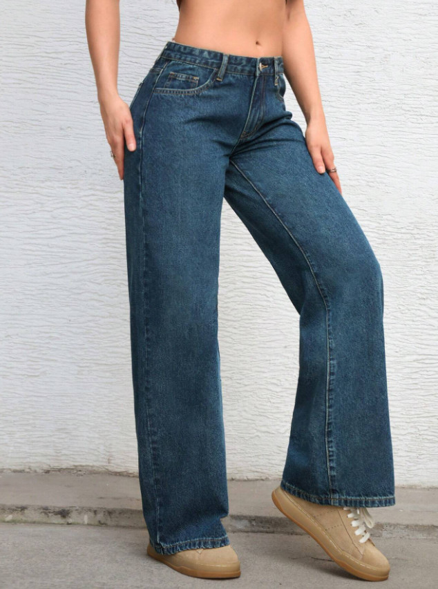 SPODNIE JEANS SZEROKIE NOGAWKI
