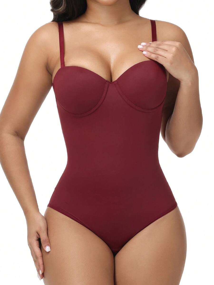 bordowe body modelujące