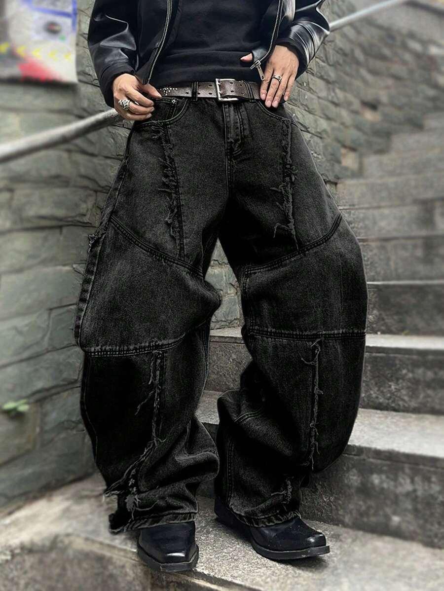 CZARNE SPODNIE JEANS