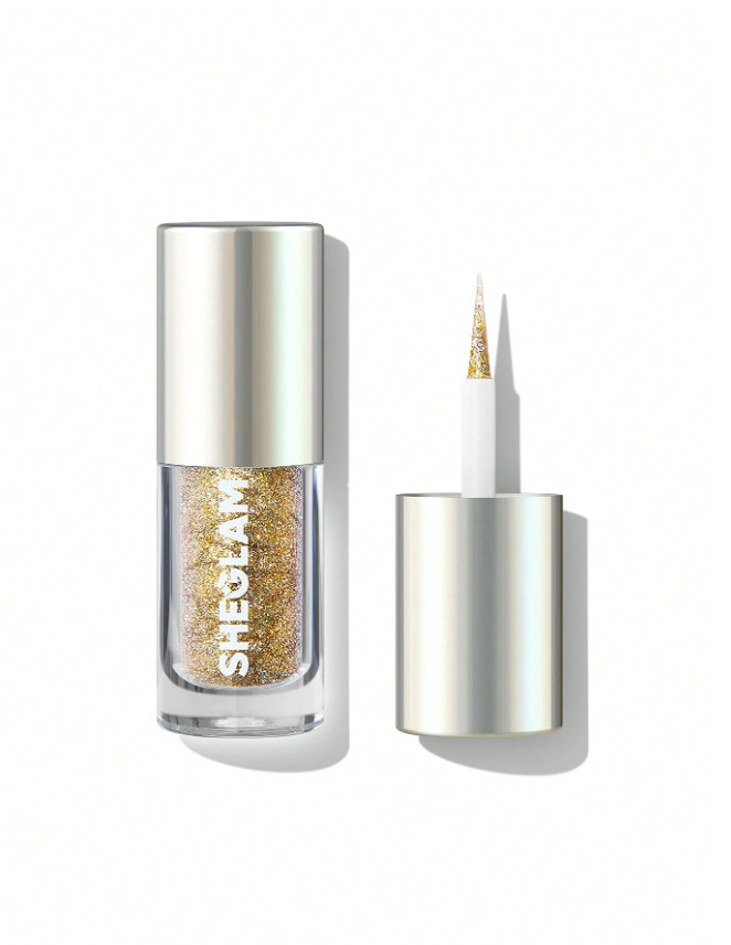 złoty eyeliner w płynie