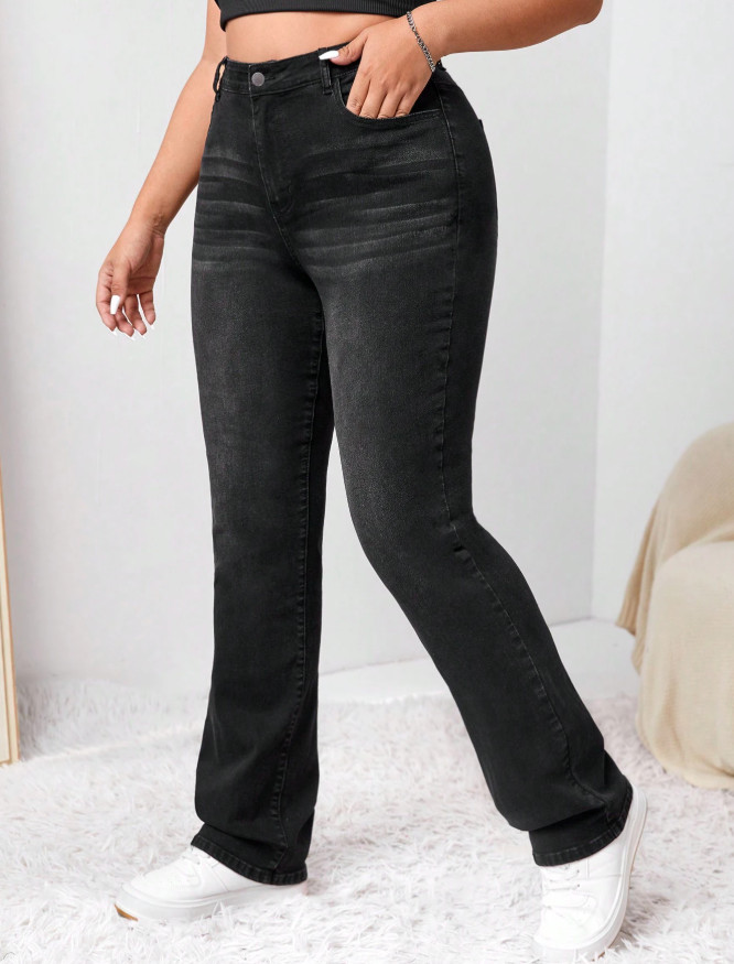 CZARNE SPODNIE JEANS