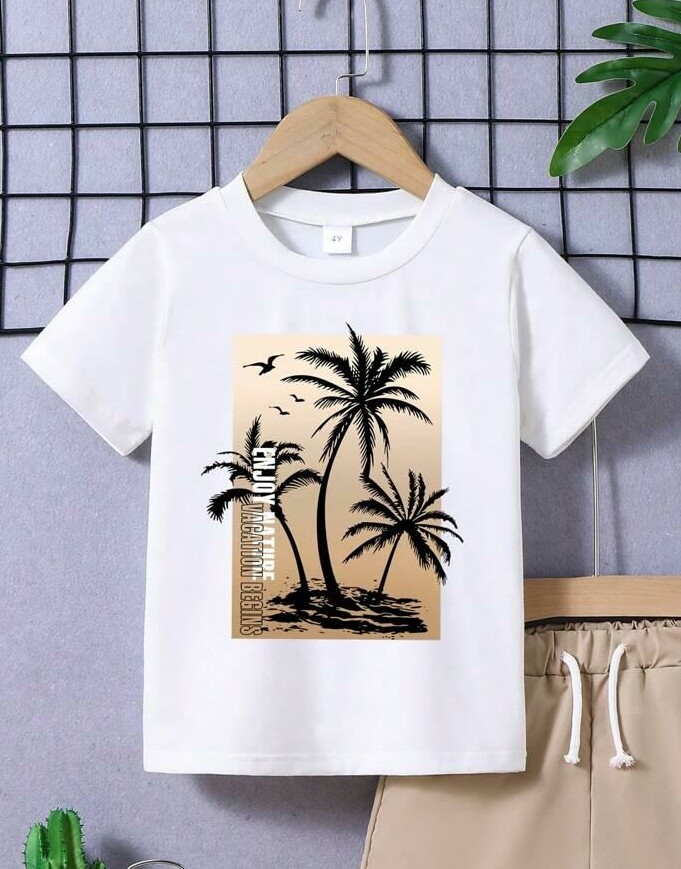 biały t-shirt nadruk