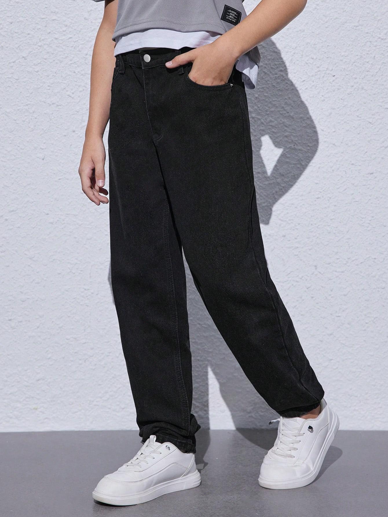 CZARNE SPODNIE JEANS
