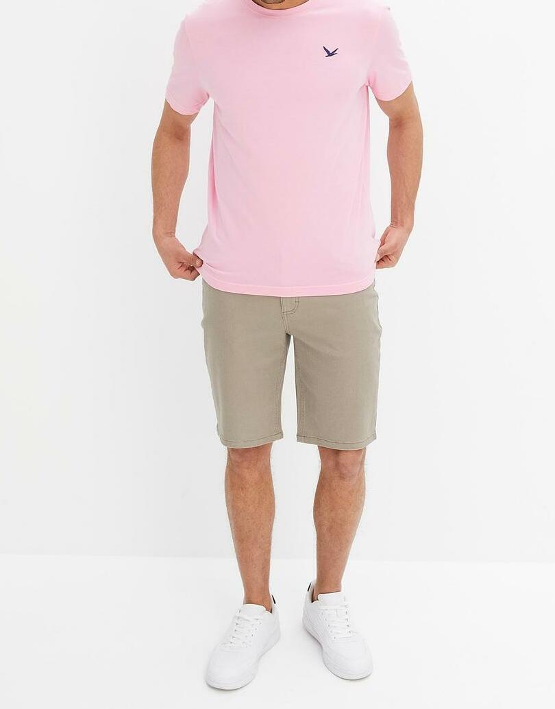 T-SHIRT MĘSKI BAWEŁNA DEKOLT OKRĄGŁY