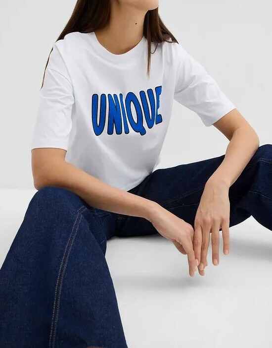 T-SHIRT DAMSKI BAWEŁNIANY OKRĄGŁY DEKOLT