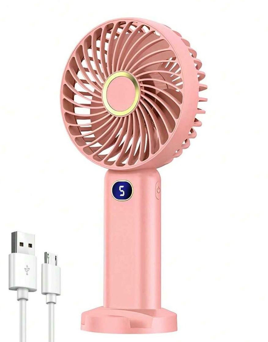 RÓŻOWY MINI WENTYLATOR USB
