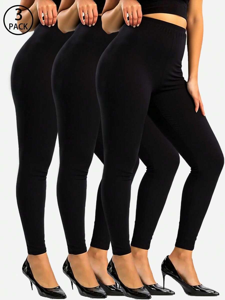CZARNE LEGGINSY 3-PACK