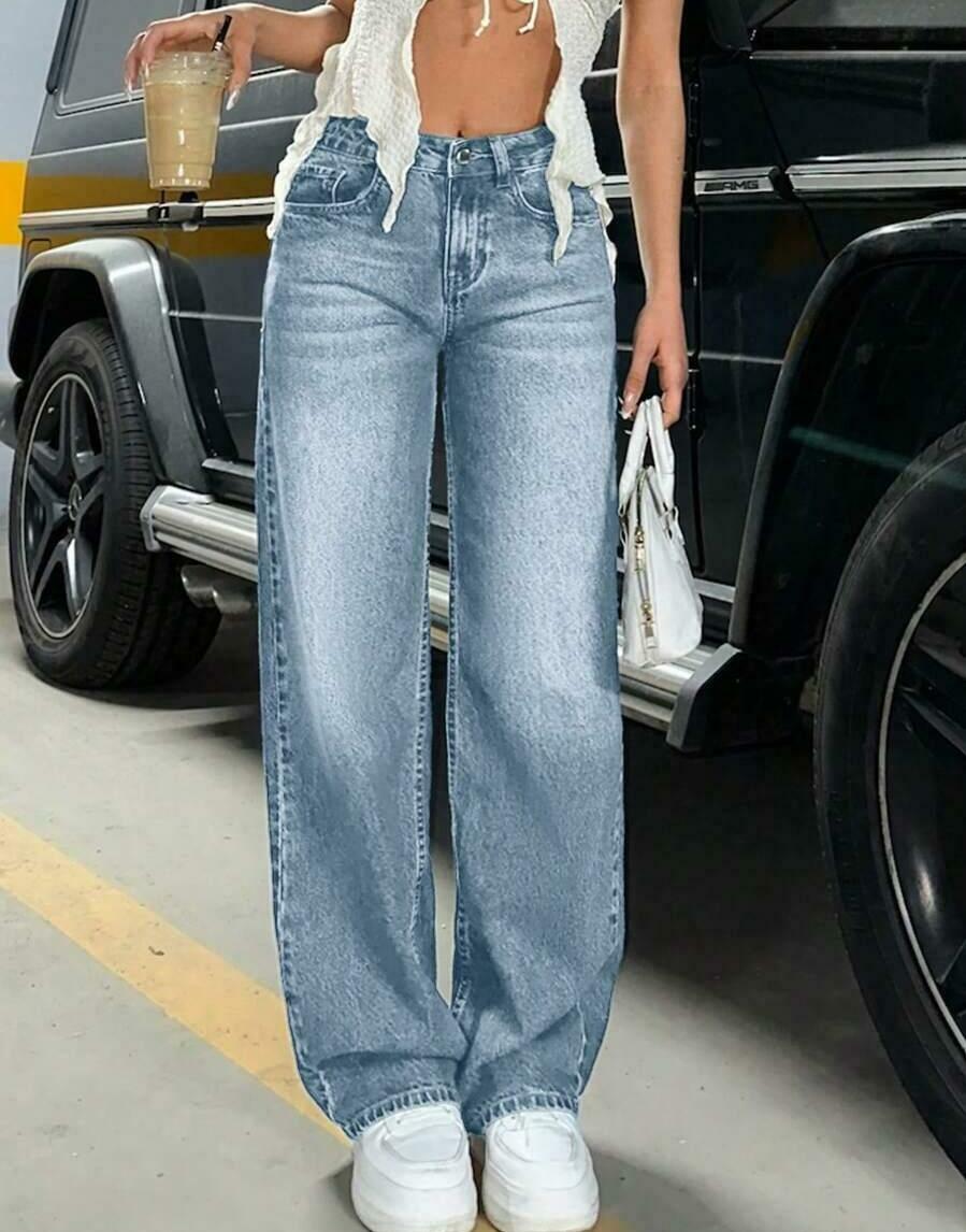 NIEBIESKIE SPODNIE JEANSOWE 