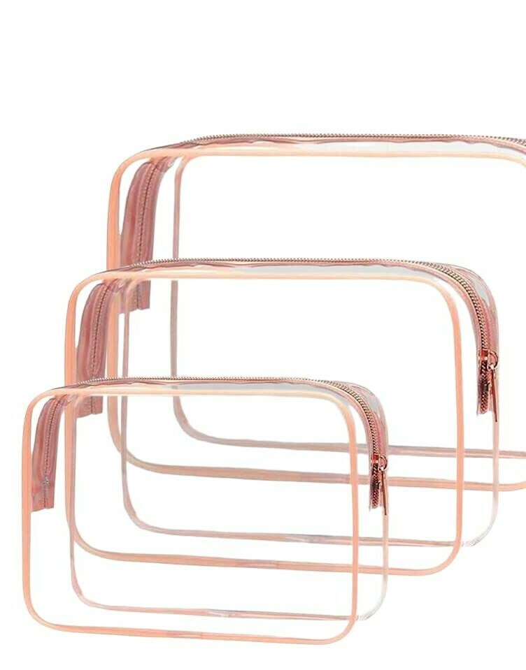 różowa kosmetyczka 3-pack
