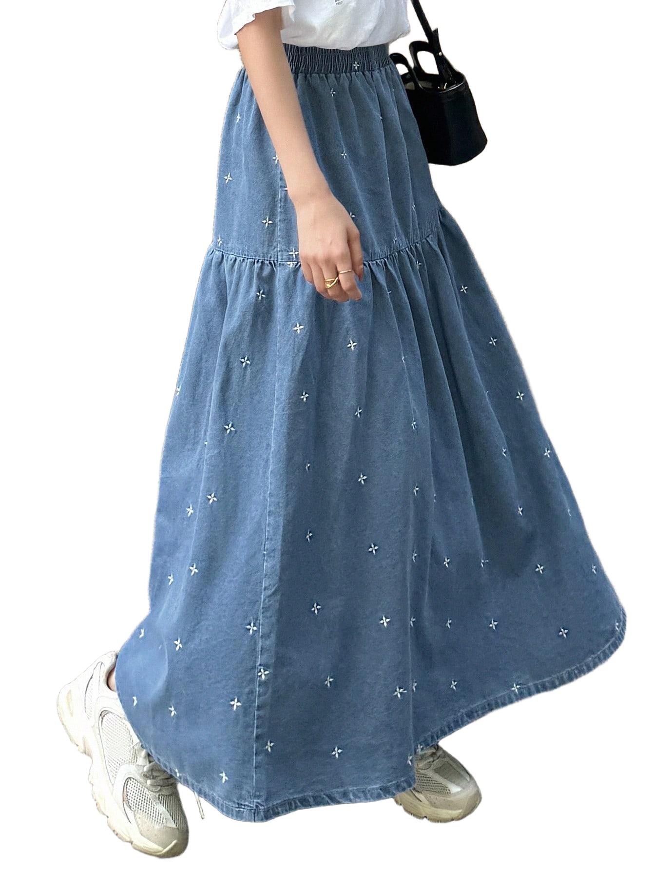 SPÓDNICA JEANSOWA MAXI