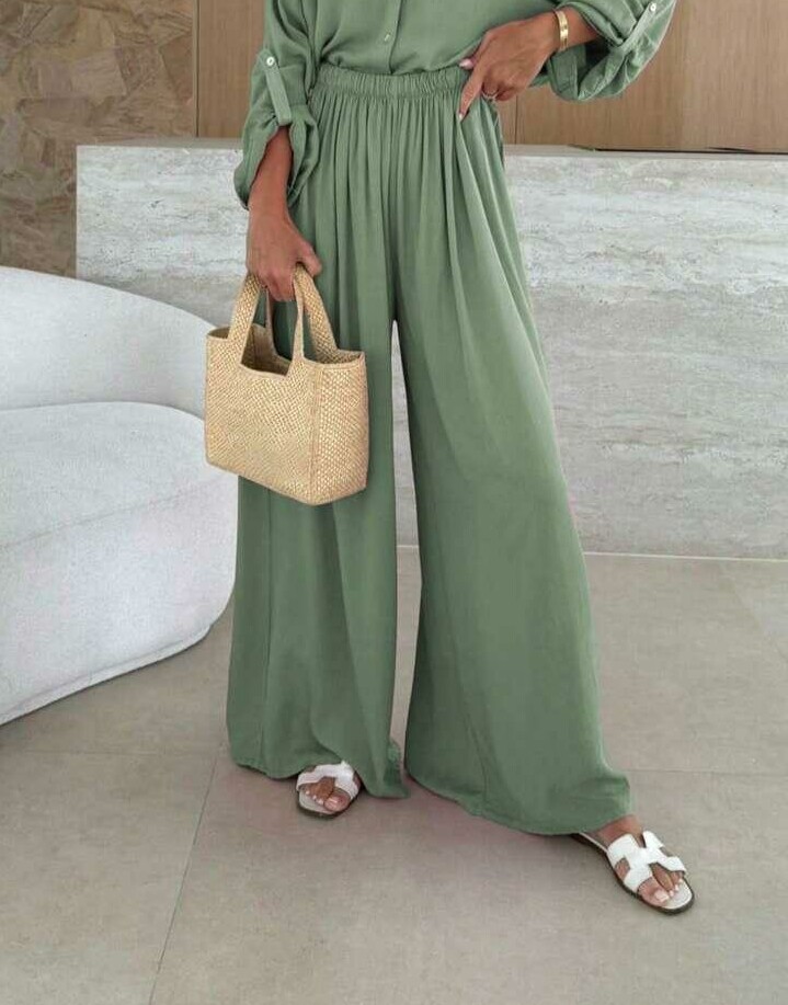 zielone spodnie casual