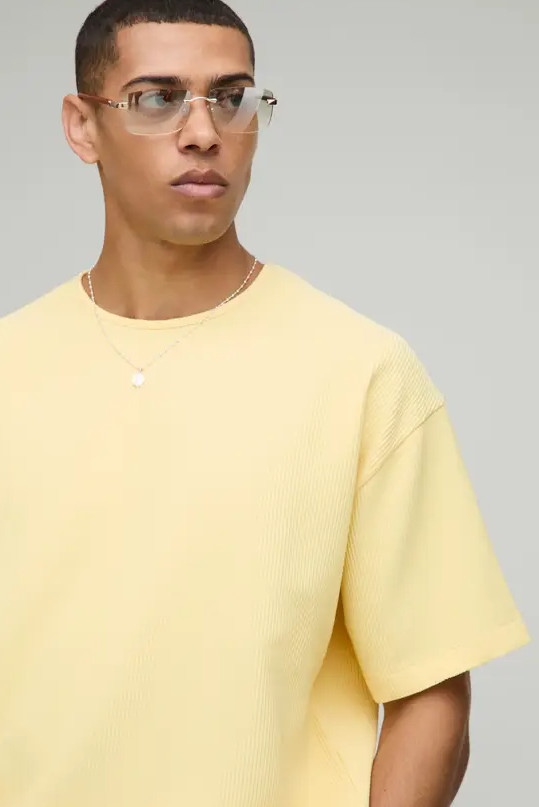 ŻÓŁTY T-SHIRT CASUAL