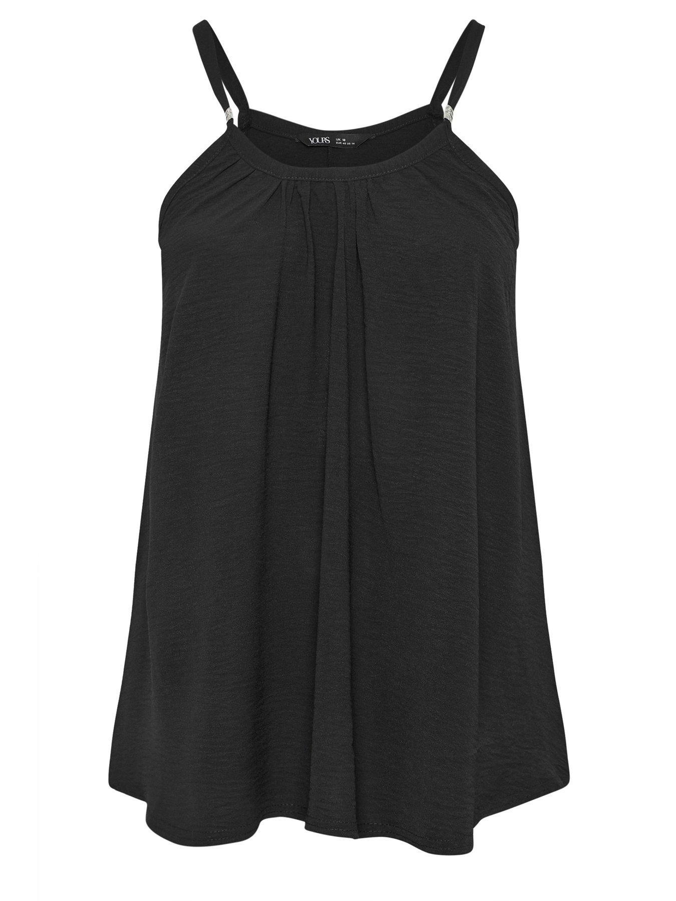YOURS CZARNY TOP DAMSKI 