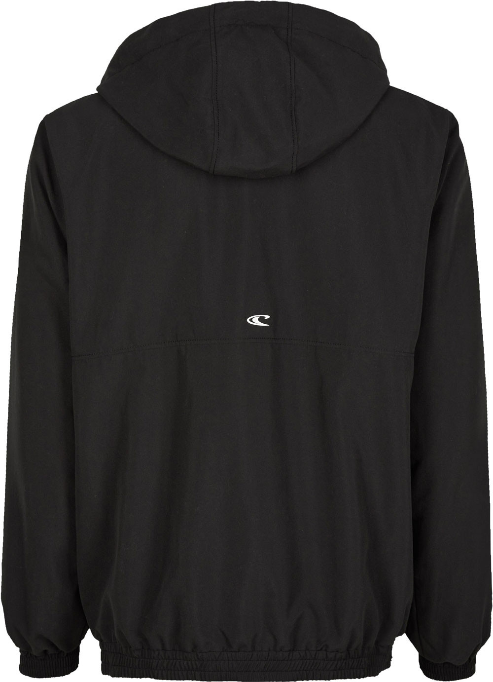CZARNA KURTKA WIATRÓWKA ZIP LOGO