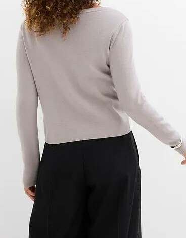 SWETER DAMSKI ROZPINANY OKRĄGŁY DEKOLT