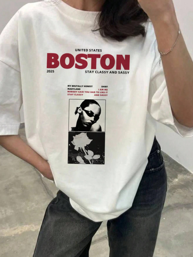 t-shirt z nadrukiem oversize