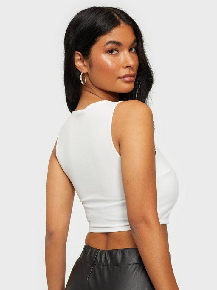 BIAŁY CROP TOP