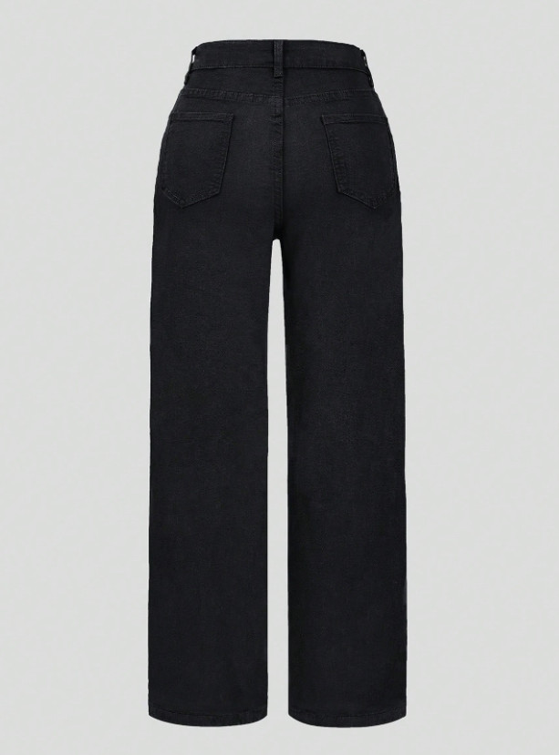 CZARNE SPODNIE JEANS