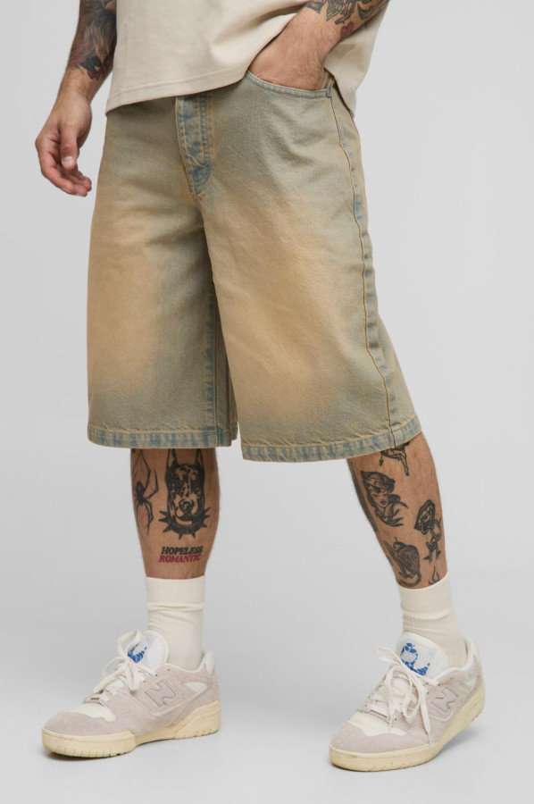 spodenki jeansowe wash effect