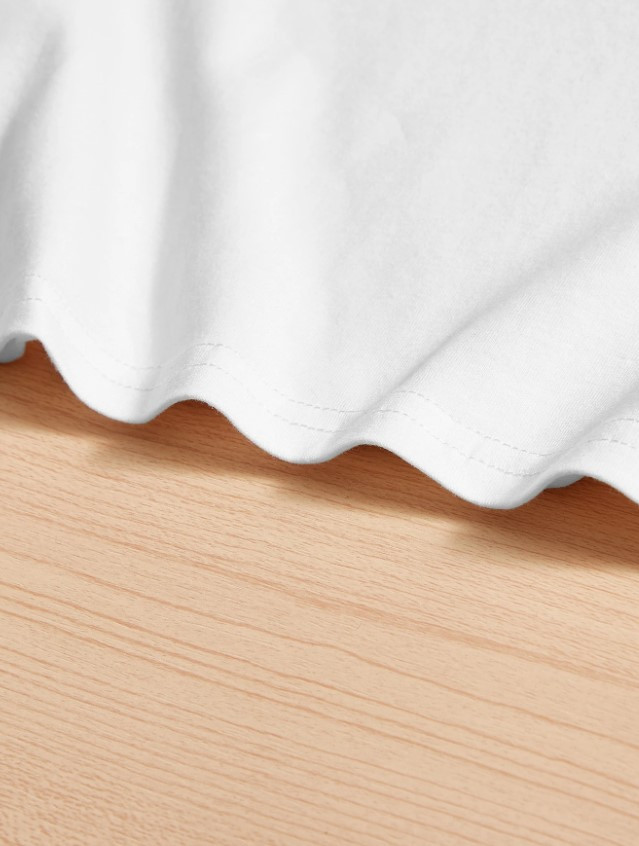 biały t-shirt print