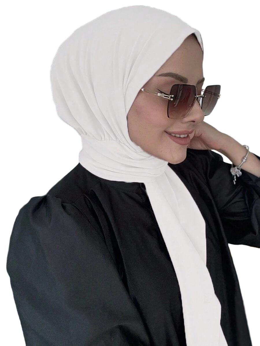 biały turban na głowę hidżab
