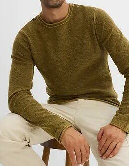 SWETER MĘSKI PLUS SIZE BAWEŁNIANY OKRĄGŁY DEKOLT