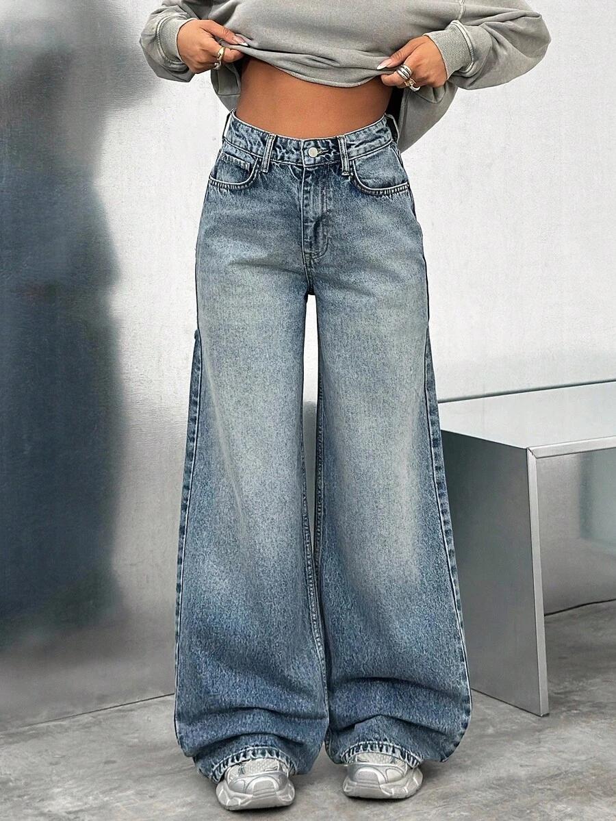 Szerokie spodnie jeans
