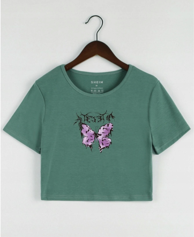 ZIELONY TOP PRINT