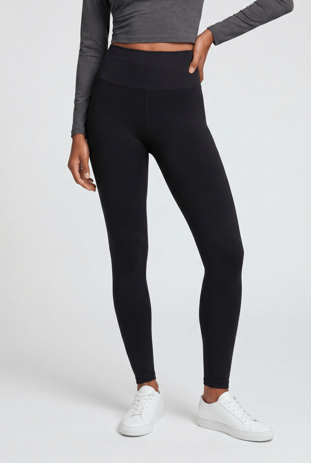CZARNE LEGGINSY SPORTOWE WYSOKI STAN