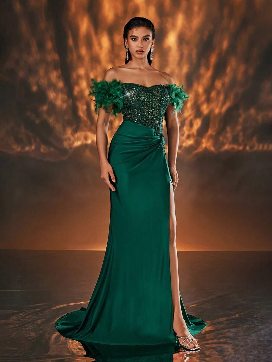 ZIELONA MAXI SUKIENKA 