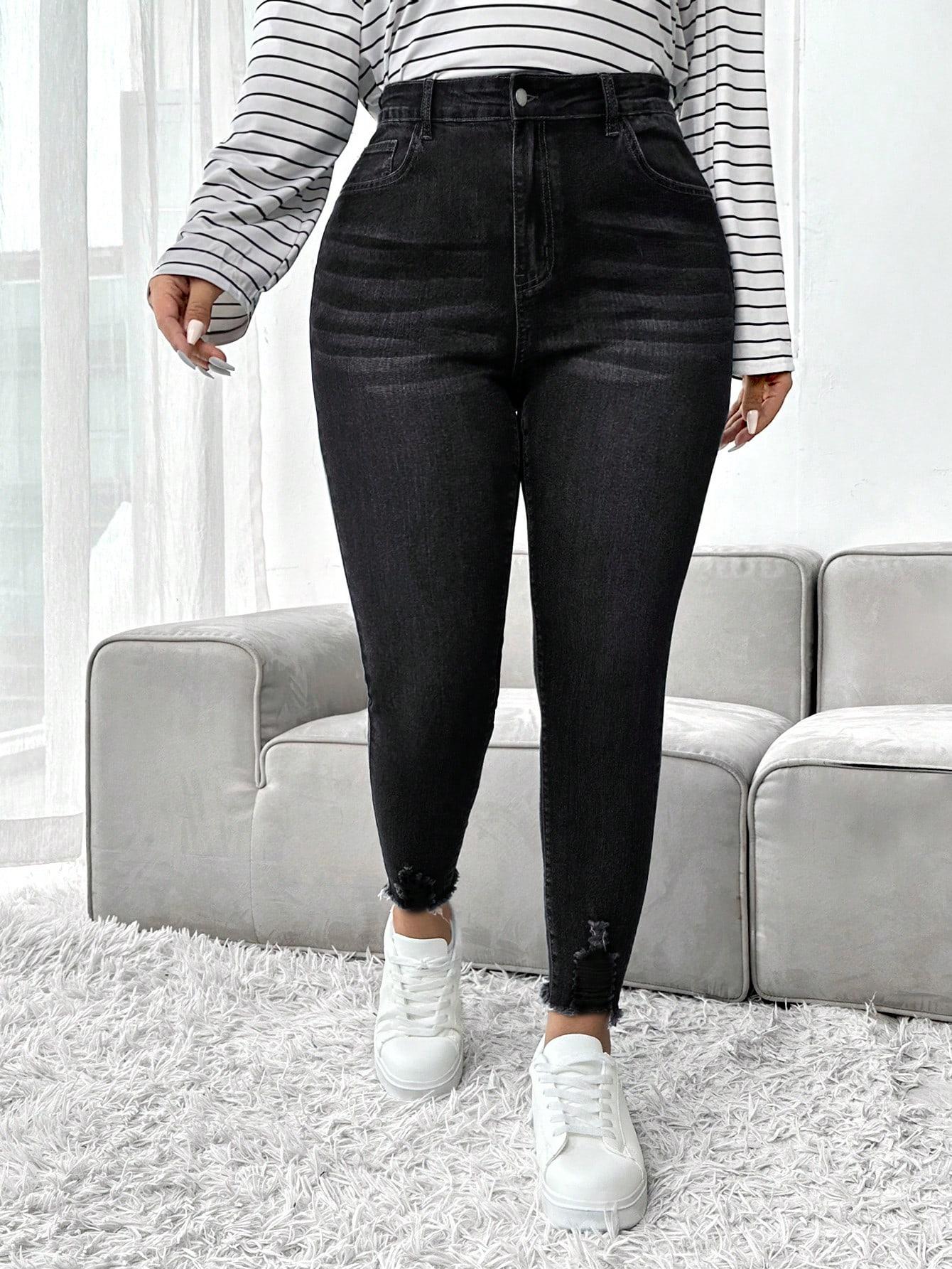 CZARNE SPODNIE JEANS