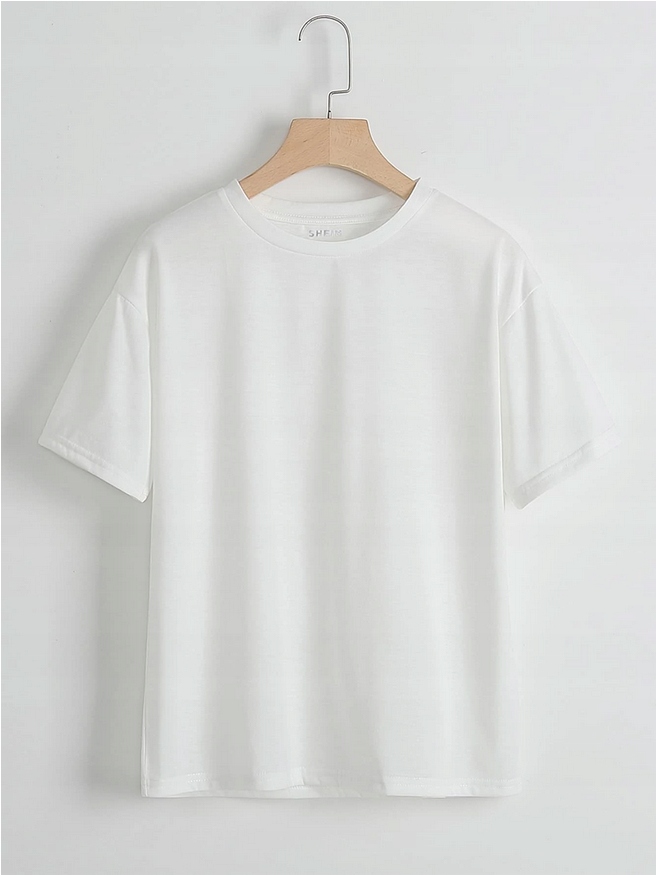 biały t-shirt basic 