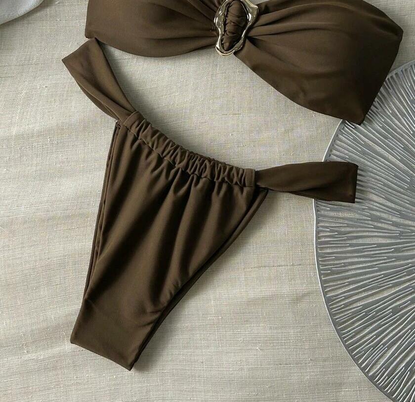 BRĄZOWY DÓŁ BIKINI 