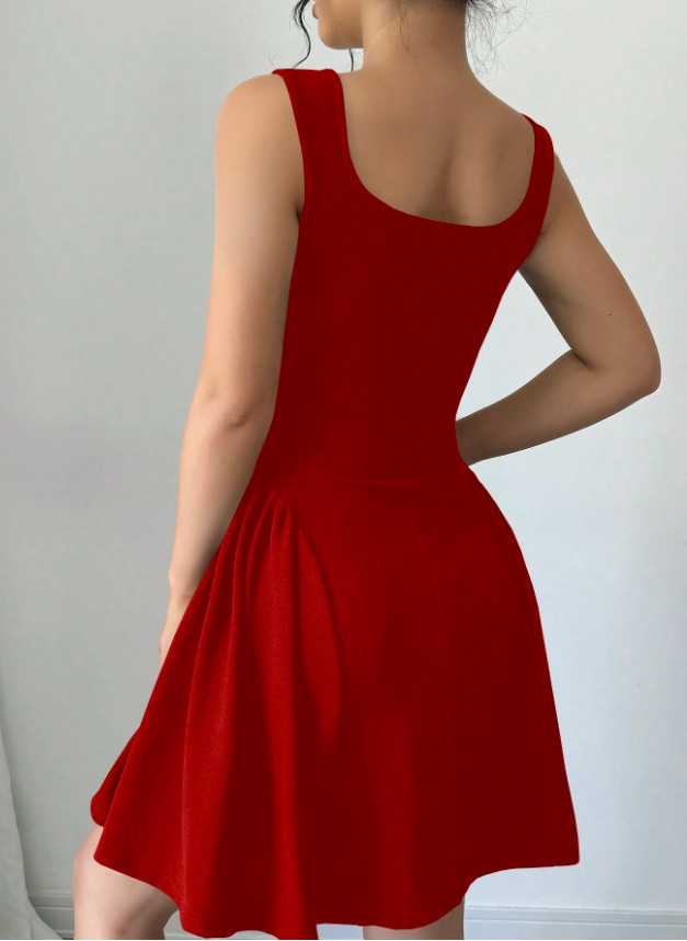 CZERWONA MINI SUKIENKA 