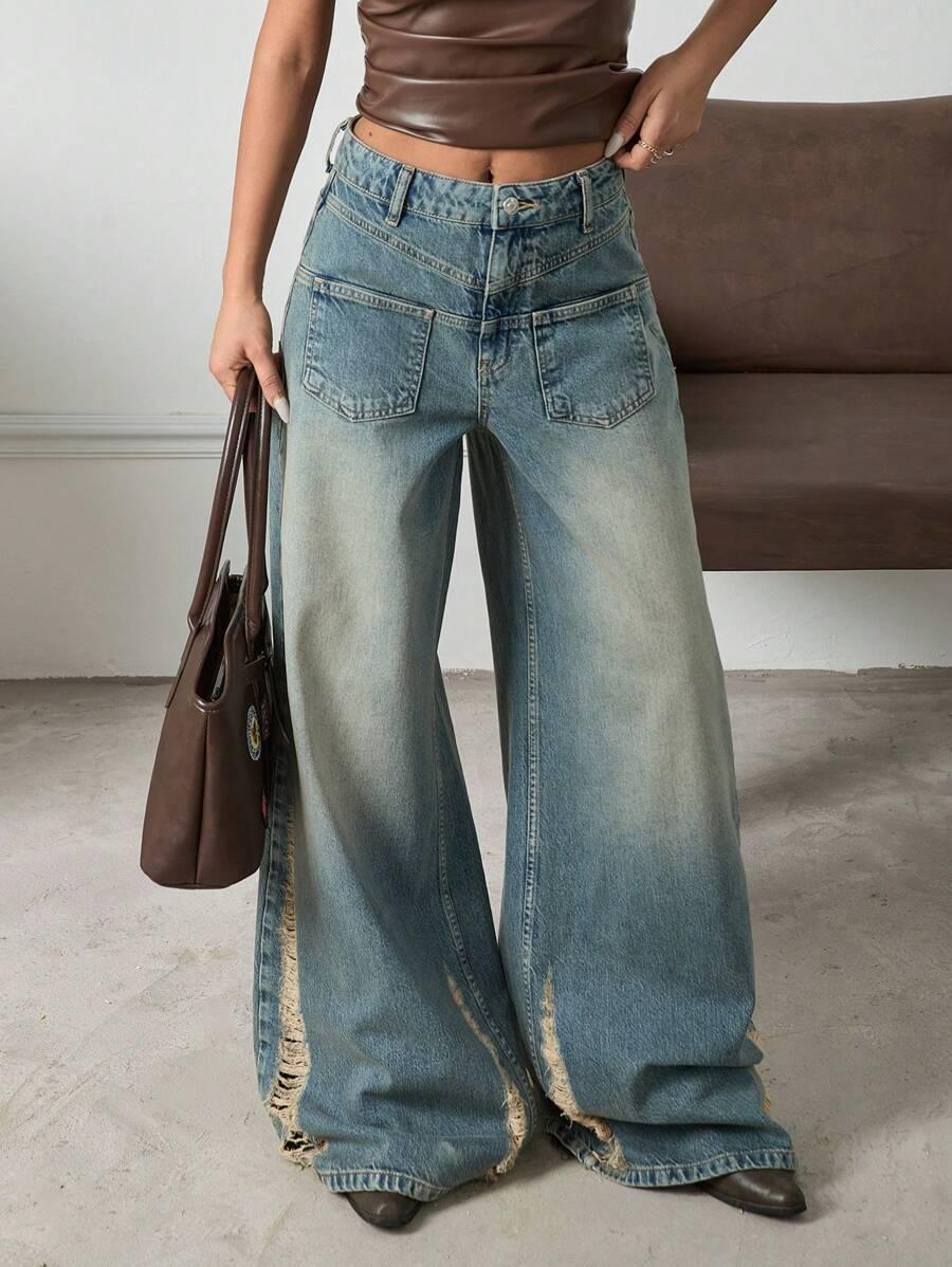 NIEBIESKIE SPODNIE JEANS
