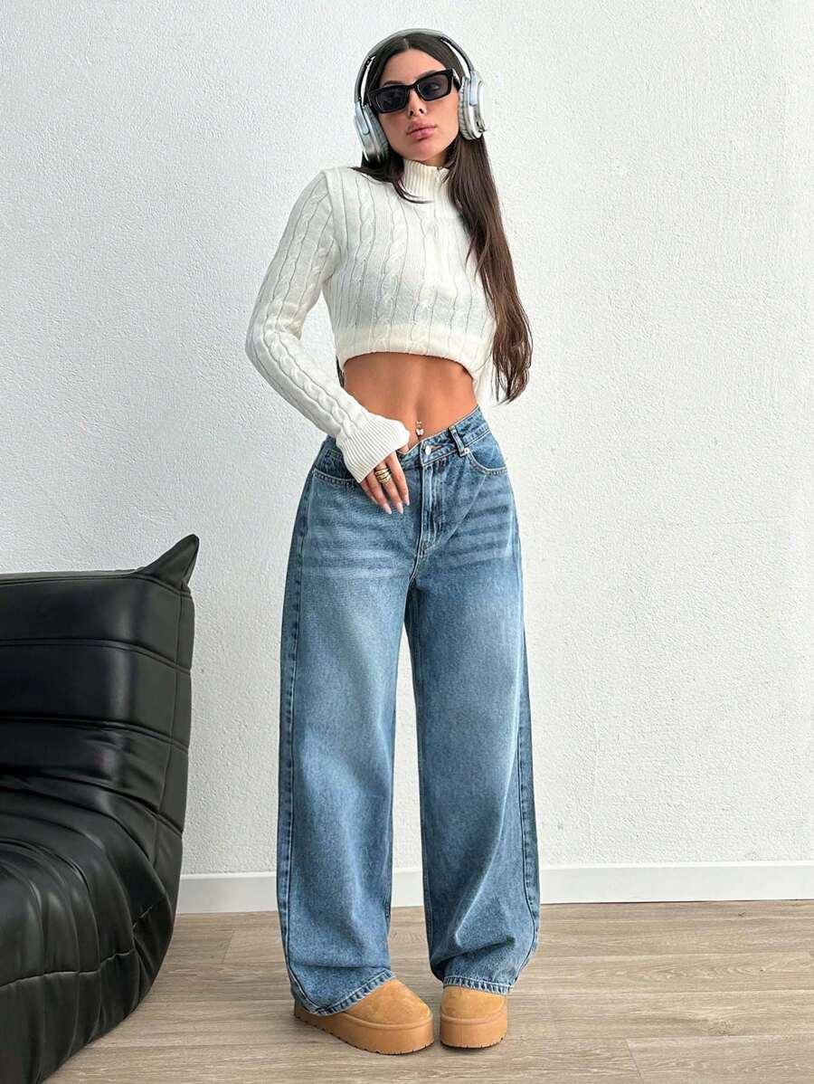 NIEBIESKIE SPODNIE JEANS