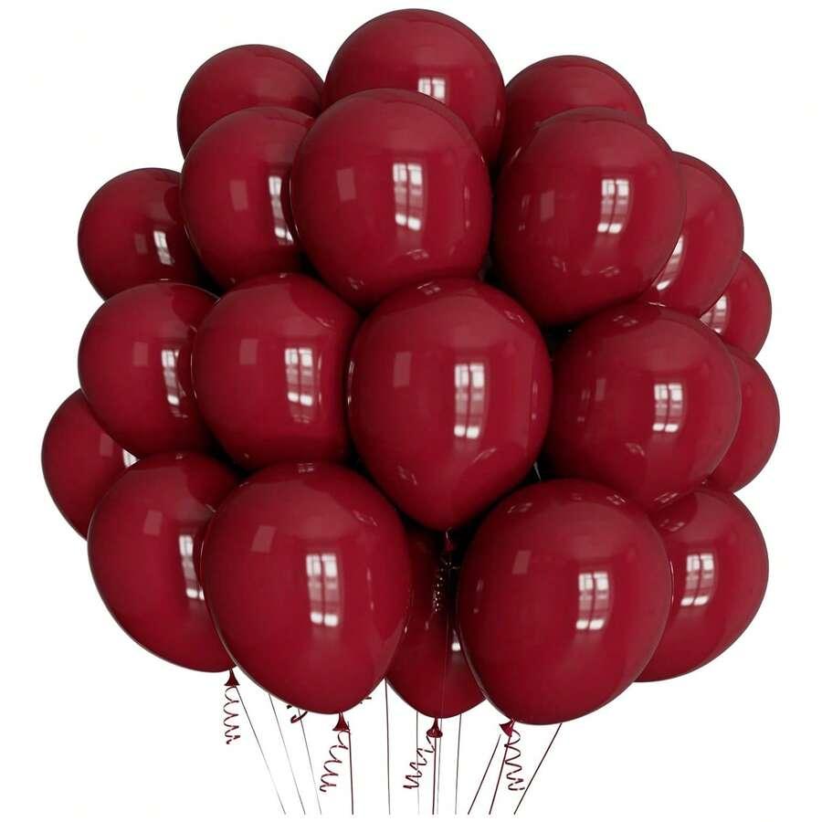 bordowe balony 10-pack 
