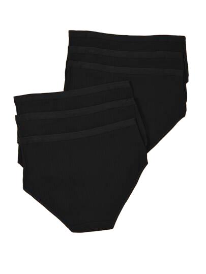 czarne majtki figi 6 pack
